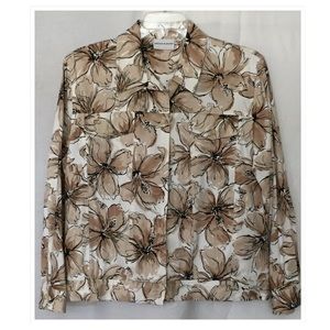 Tan floral blazer